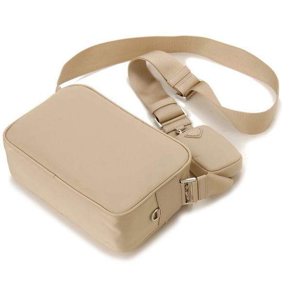 Prada Camera Bag Shoulder Bag Beige Nylon - Picture 2 of 5